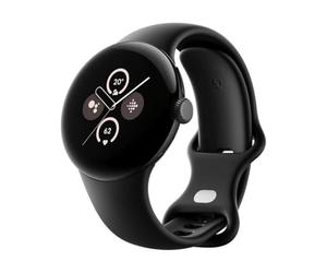 Google Pixel Watch 2 - Il meglio di Google e Fitbit - Misurazione della frequenza cardiaca, gestione dello stress, funzioni di sicurezza - Android - Cassa in alluminio nero opaco - Cinturino sportivo