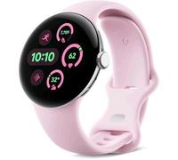 GOOGLE PIXEL WATCH 3 41MM AMOLED CASSA ARGENTO LUCIDO CINTURINO ROSA QUARZO WI-F
