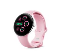 Google Pixel Watch 3 (41mm) Polished Silver Aluminum Case / Rose Quartz Active Band LTE