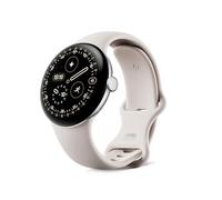 Google Pixel Watch 4 (41 mm) - Smartwatch Android con tracker per fitness e benessere, e assistente virtuale Gemini - Cassa in alluminio argento lucido - Cinturino sportivo grigio creta - Wi-Fi