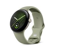 Pixel Watch 5 (Bluetooth) con cassa da 45 mm e cinturino sportivo in gomma color oliva. - Nouvo
