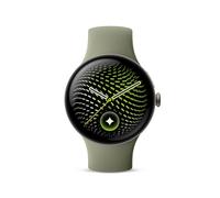 Pixel Watch 5 (Bluetooth) con cassa da 45 mm e cinturino sportivo in gomma color oliva. - Nouvo