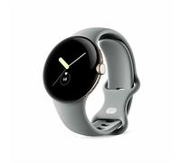 Google Pixel Watch - Orologio da polso Android con monitoraggio e analisi delle attività - Cassa in acciaio inox color champagne dorato con cinturino sportivo colore verde salvia, WiFi/BT