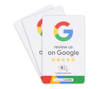 Google Review Tap Cards for Business (confezione da 3 carte) - Schede di recensione NFC e QR Code, tocca o scansiona per recensioni istantanee di Google, compatibili con iPhone e Android