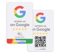 Google Review Tap Cards for Business - NFC & Schede di revisione del codice QR, tocca o scansiona per recensioni istantanee di Google, compatibili con iPhone, Schede di revisione intelligenti
