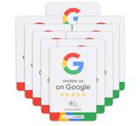 Google Review Tap Cards for Business - NFC & Schede di revisione del codice QR, tocca o scansiona per recensioni istantanee di Google, compatibili con iPhone e Android, schede di revisione
