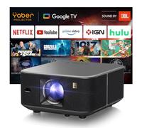Google TV & Sound by JBL: Yaber K3 Smart Beamer luce diurna con WiFi 6 & Bluetooth, proiettore cellulare per home theater e outdoor, impostazione audio Dolby/auto, Netflix e 7000+ apps