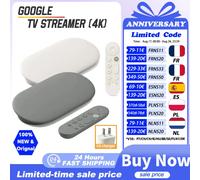 Google TV Streamer 4K Porcelain/Hazel, supporta fino a 4K, HDR e tecnologia Dolby Vision, dispositivi smart home, caricatore USA