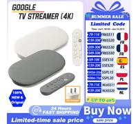 Google TV Streamer 4K Porcelain/Hazel, supporta fino a 4K, HDR e tecnologia Dolby Vision, dispositivi smart home, caricatore USA