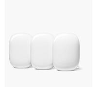 Google Wifi Pro - Wi-Fi 6E Sistema domestico affidabile con velocità elevata e copertura per tutta la casa Mesh router neve, 3-Pk