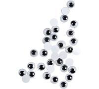 Googly Eyes, D: 6 mm, not sticky, 1000pcs