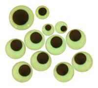 Googly Eyes, D: 8+10+14 mm, fluorescent, 30asstd