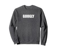 Googly - Tipografia Parola Divertente Felpa, Unisex per Adulti, Grigio Scuro, XL