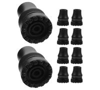 GOOHOCHY 10 Pezzi Puntali Antiscivolo in Pvc per Bastoni e Stampelle, Diametro Aperto 19 Mm, Resistenti e Adatti ad Anziani per Attività Esterne Quotidiane
