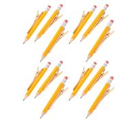 GOOHOCHY 12 Pezzi Fermaglio Chioma a Forma di Matita per Insegnanti e | Tema Scuola, Stile Realistico Giallo, Plastica e Ferro, Idea per Apprezzamento Insegnante, Uso in Aula