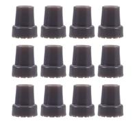 GOOHOCHY 12 Pezzi Gomma Antiscivolo Punta Bastone Ricambio Crutch Ends per Stampelle Bastoni e Sedie Rotelle Silenziatore Rumore Montaggio Rapido e Sicuro Nero