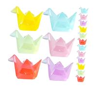 GOOHOCHY 18 Pollici Miniature Origami Crane Resin Figures Luminous Glow in The Dark Mini Desktop Ornaments For Diy Fairy Garden Aquarium Bonsai Decoration