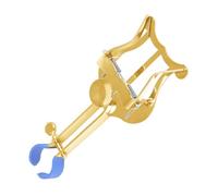 GOOHOCHY 1pezzi Per Spartiti Per Tromba Portatile Clip Regolabile Per Spartiti Musicali Accessorio Per Marching Band Facile Da Trasportare Design Antiscivolo Colore Blu e Oro