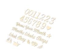 GOOHOCHY 1set Cartoline Legno Per Accessori Fotografici Per Annunci Di Crescita e Shower Per Documentare Anno Di Vita Del