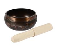 GOOHOCHY 1set Ciotola Tibetana Per Meditazione Rame Handmade Con Per Yoga e Relax Strumento Per Stress e Migliorare Sonno ø