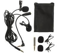 GOOHOCHY 1set Microfono Lavalier Bavero Clip Omnidirezionale Per Registrazione Streaming Design e Facile Usare e Trasportare Per Interviste e Video Social