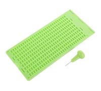 GOOHOCHY 1Set Tavoletta Braille con Punteruolo e Strumento Pratico per Scrittura Materiale Flessibile Studio e Apprendimento