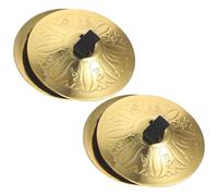 GOOHOCHY 2 Paia Piatti a Dita in Rame, Piccoli Strumenti a Percussione per Bambini, Piatti per Danza del Ventre e Balli di Gruppo, Leggeri e Resistenti, per Scuola e Attività Musicali