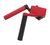 GOOHOCHY 2 Pezzi Avvolgicorde per Chitarra e Ukulele con Manico Bicolore Nero e Rosso Strumento Manuale Leggero e Portatile per Manutenzione Corde Basso Elettrico e Acustico