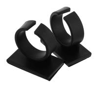 GOOHOCHY 2 Pezzi Clip Porta Microfono Nero in Plastica Design Portatile per Interviste e Talk Show Accessori Microfono per Giornalisti e Speaker