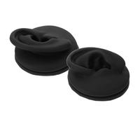 GOOHOCHY 2 Pezzi Modelli di Orecchio in Silicone Flessibile per Pratica Piercing e Display Orecchini Sinistro e Destro Nero Modelli Anatomici Riutilizzabili per Formazione e Esposizione