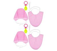 GOOHOCHY 2 Set Costume per Adulti Tema Ragazzo Ragazza Cuffietta e Ciuccio, Tessuto Pp Legacci Regolabili, vestibilità Sicura per Feste di Cosplay e Party Divertenti