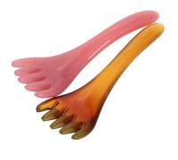 GOOHOCHY 2pezzi Massaggiatore Per Capelluto in Resina Pettine Massaggiante Per Testa Cinque Artigli Strumento Multifunzionale Per Raschiare Massaggio Guasha