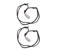 GOOHOCHY 2pezzi Miniature Harmonica Necklaces Vintage Style for Children Music Learning and Playtime with Leather Cord