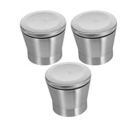 GOOHOCHY 3 Pezzi Coperchi per Macinapepe in Acciaio Inossidabile, Coperture Manuali Antisversamento per Mulini da Cucina, Compatibili Macina Spezie