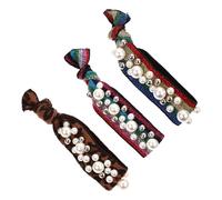 GOOHOCHY 3 Pezzi Elastici per con e Motivo Elastico Morbido e Resistente per Ponytail e Chignon Ragazze e Donne
