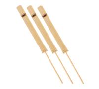 GOOHOCHY 3 Pezzi Fischietto Bambù Giocattolo Musicale Miniatura per Ragazzi e Duraturo e Facile da Soffiare Gioco Esterno e Decorazione Naturale