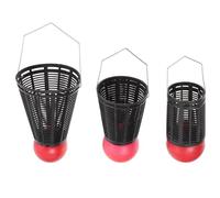 GOOHOCHY 3 Pezzi Gabbie per Esche Gabbie per La Pesca Trappola per Esche Reti per Vive Contenitore per in Plastica A Forma di Badminton