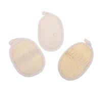 GOOHOCHY 3 Pezzi Set 3 Pezzi Scrub da Bagno per Corpo in Luffa Naturale e Canapa Sisal, Spugna da Bagno Ecologica per Doccia Esfoliazione Delicata, Pulizia Profonda e Presa Migliorata per