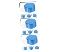 GOOHOCHY 3sets Tappi Per Pedali Elettrici Per Chitarra Coperture Protettive Metallo Per Interruttori Facili Da Installare e Leggere Con Chiave e Anelli
