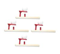 GOOHOCHY 4 pezzi Palline Galleggianti in Legno da Soffiare Giocattolo Divertente per Allenamento Controllo Respiro e Gioco di Stabilità Accessorio per Feste e Attività Familiari