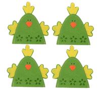 GOOHOCHY 4 Pezzi Sacchetti Per Uova Di Pasqua Forma Di Pulcino Copriuova Decorativi Riutilizzabili Per Feste Primaverili