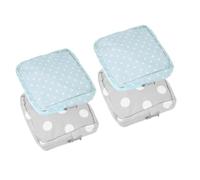 GOOHOCHY 4 Pezzi Sanitary Pouch With Dot Pattern Portable Menstrual Pad Organizer For Travel School And Office Stylish Multi Compartment Pad Holder For Purse