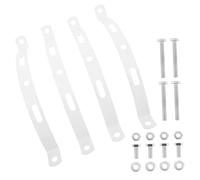 GOOHOCHY 4 Pezzi Supporto Bianco a per e Ferro da in Esterno Lampione Resistente alle Intemperie da 130 a 180mm, Design Adatto Pali per Spazi Pubblici e Aree Paesaggistiche
