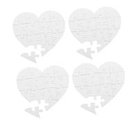 GOOHOCHY 4 set Puzzle Cuore da Colorare per Pezzi in Cartoncino Bianco per DIY Gioco Educativo per Ragazzi e Ragazze Stimola Creatività e Coordinazione Manuale