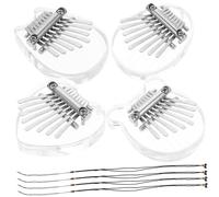 GOOHOCHY 4Pezzi Mini Kalimba per Strumenti Musicali con Note Design Accattivante e Comodo da Trasportare per Iniziare Come Ciondolo Decorativo