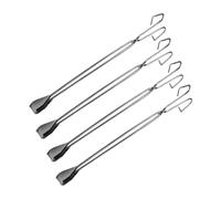 GOOHOCHY 4pezzi Pinze Per Rifiuti in Acciaio Resistente Attrezzo Per Sollevare Spazzatura Pinza Portatile Forma Di Forbice Per Raccolta Esterna