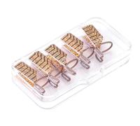 GOOHOCHY 5 Pezzi Forme per Unghie Riutilizzabili in Alluminio Oro per Nail Extension Pratiche e Resistenti per Manicure a Casa in Salone