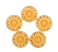 GOOHOCHY 5 Pezzi Manopole Volume per Chitarra Elettrica in Plastica con Lettere Manopole Controllo Tonalità e Velocità per Potenziometri Split Shaft Ricambio per Basso e Chitarra
