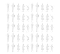 GOOHOCHY 50 Pezzi Figure di Persone Bianche in Plastica Scala 1:150 Modelli Realistici Diversi Gestures per Progetti Architettonici e Scuola