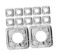 GOOHOCHY 50 pezzi Protezioni Gas in Alluminio Spesse Copri Bruciatori Monouso Resistenti Olio e per Piano Cottura Gas Facili da Pulire